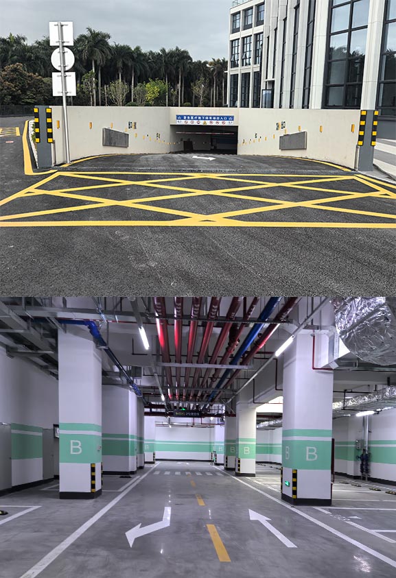 精准适配医疗场景！珠海市纵横交通设施为普生医疗产业园区打造高品质地下车库(图2)